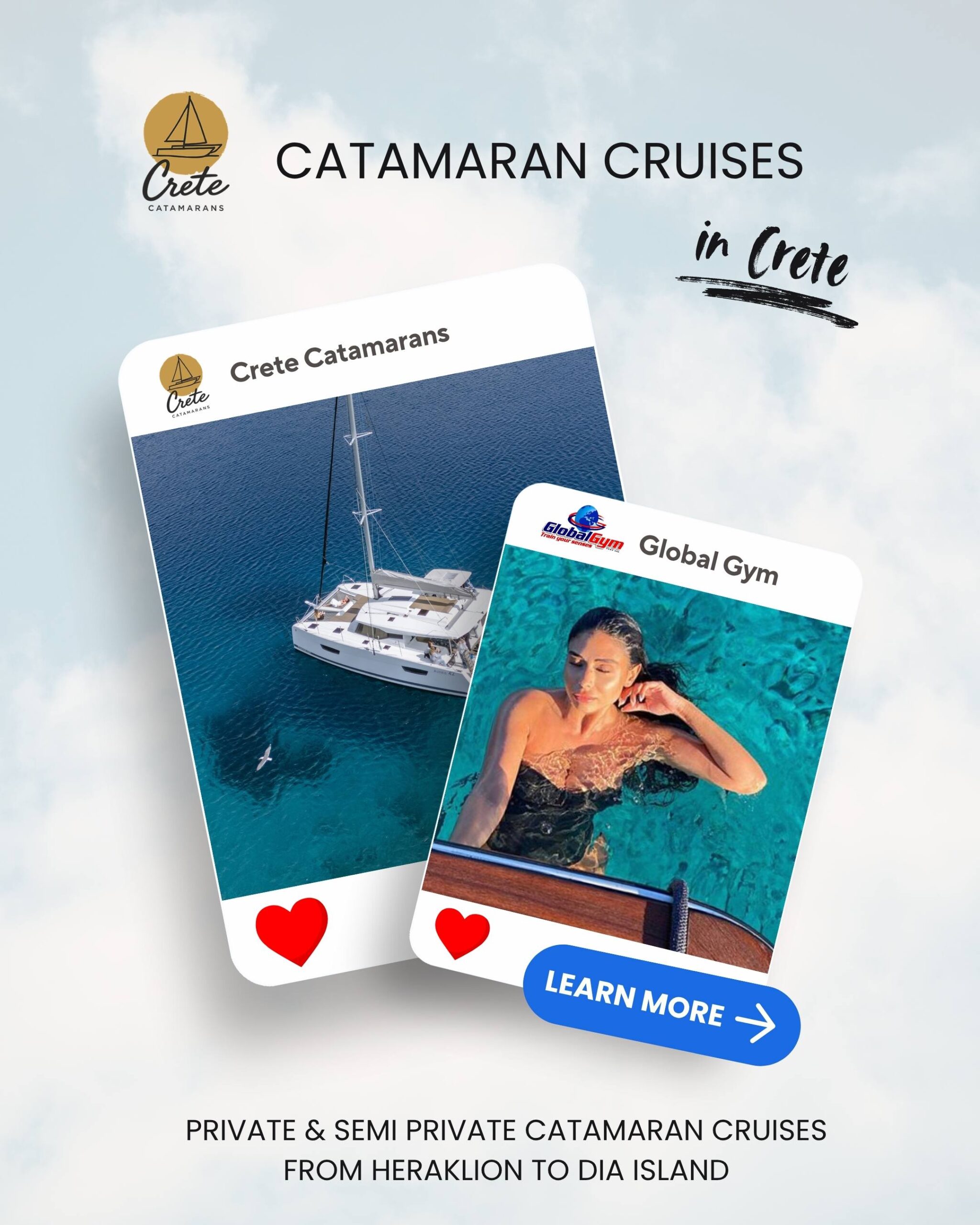global gym crete catamaranas cruises summer 2026 heraklion to dia island2